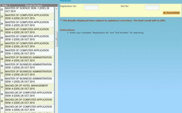 MCA Result Of MDU Rohtak Distance Education - 2017 2018 Student Forum