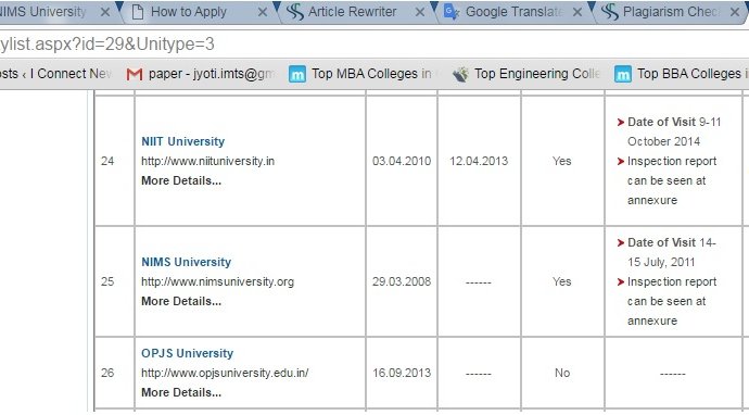 NIMS University, Distance Education 2017 IMTS-India-Dubai