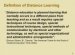 Distance learning in education